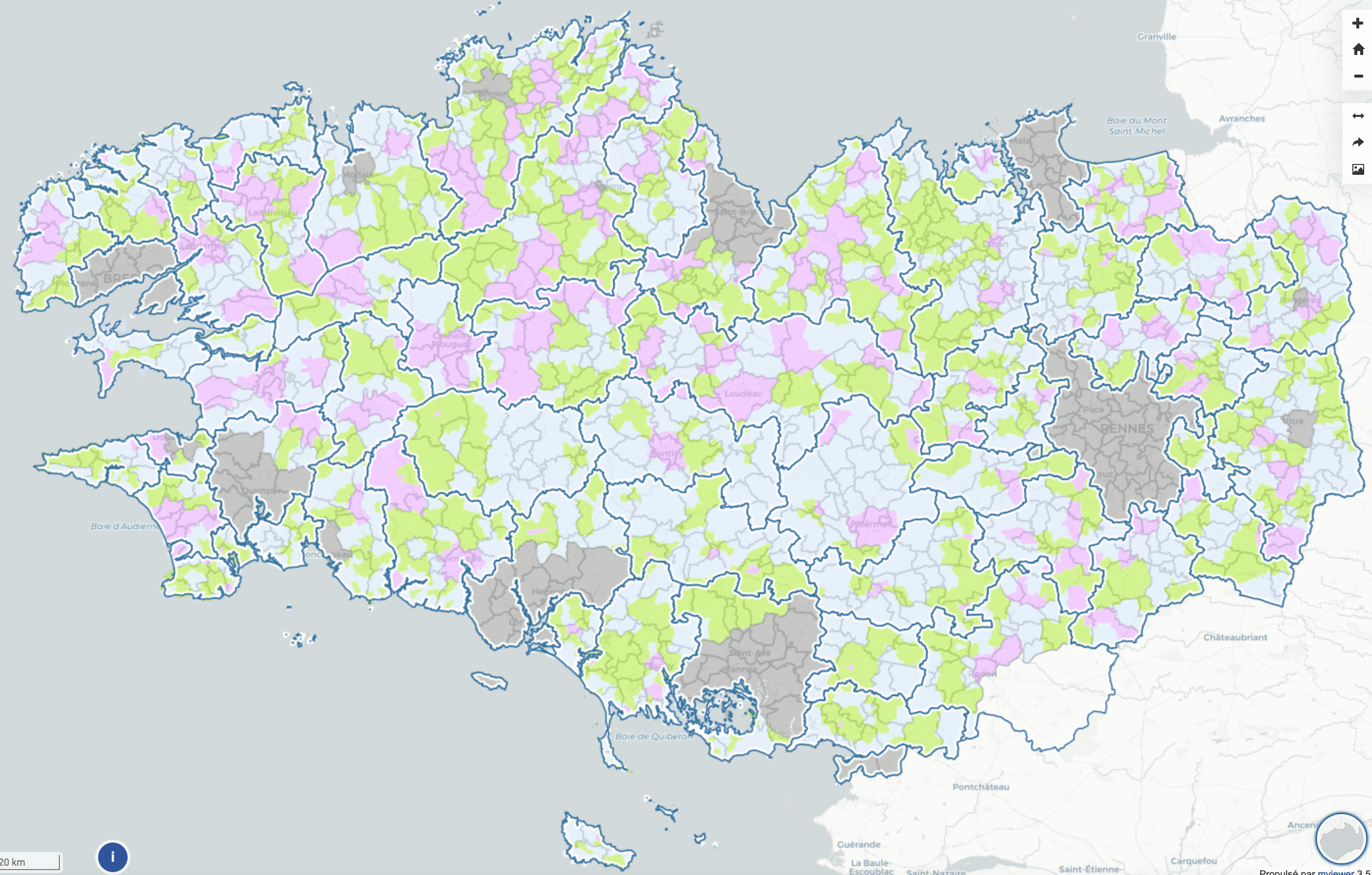 Image cartographie générale. Source : Mégalis Bretagne